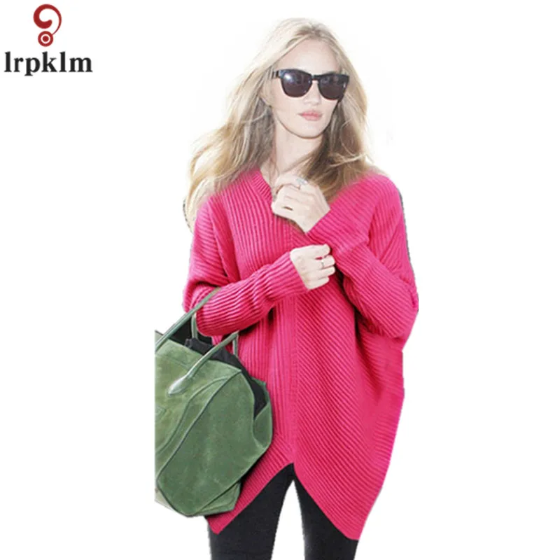 Брендовый женский Асимметричный вязаный свитер большого размера 2018