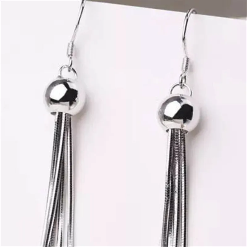 Серьги подвески серебряные с кисточками 1 пара|earring setting|earrings eyebrowearrings bulk |