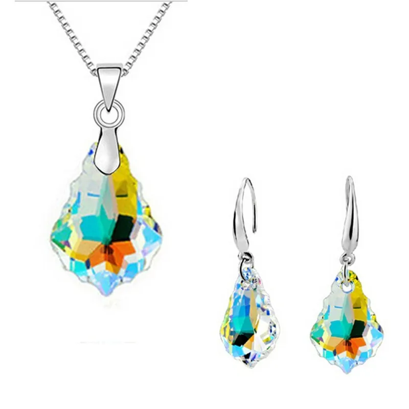 Комплект ювелирных изделий из серебра с африканскими кристаллами нигерийский