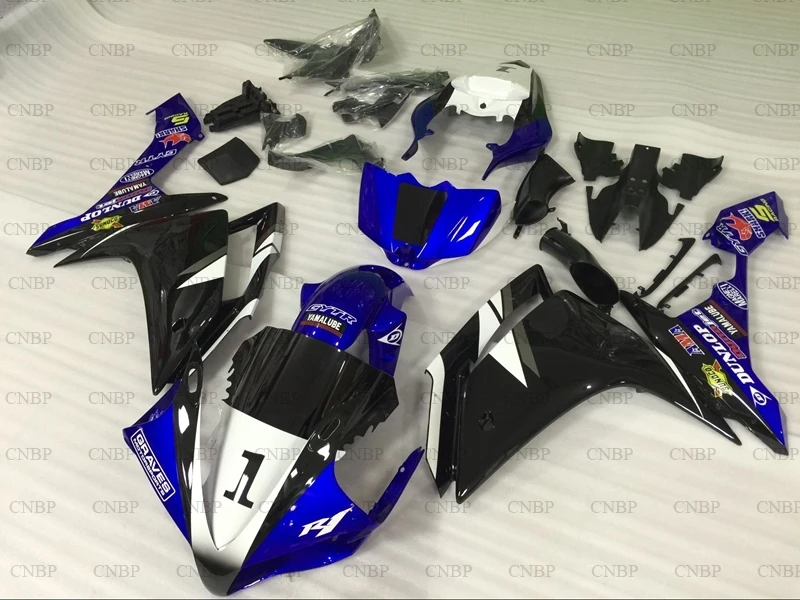YZFR1 2007 2008 обтекатель Обтекатели YZF1000 R1 07 синий белый корпус|Пластиковые и