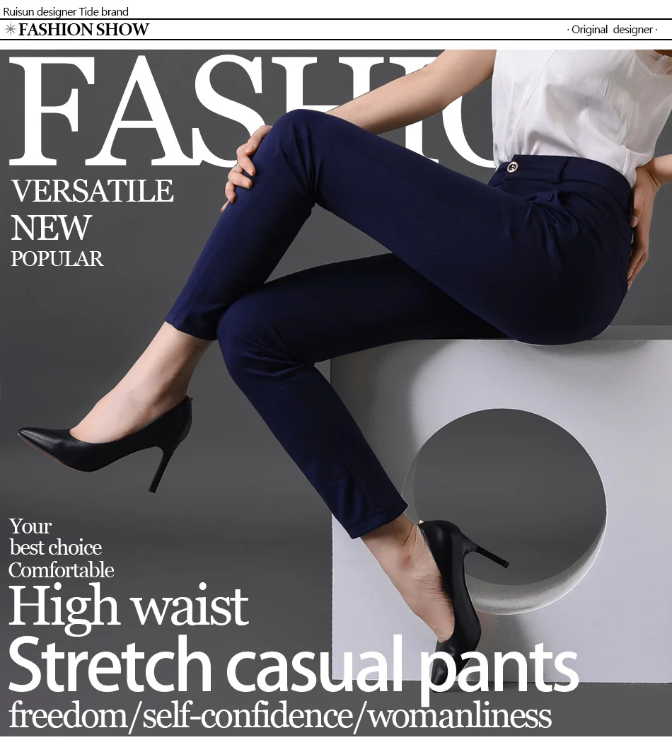 Женские брюки с высокой талией; Pantalon Mujer; Рабочая одежда; большие размеры; брюки с эластичной резинкой для офиса; длинные брюки для женщин; GAREMAY