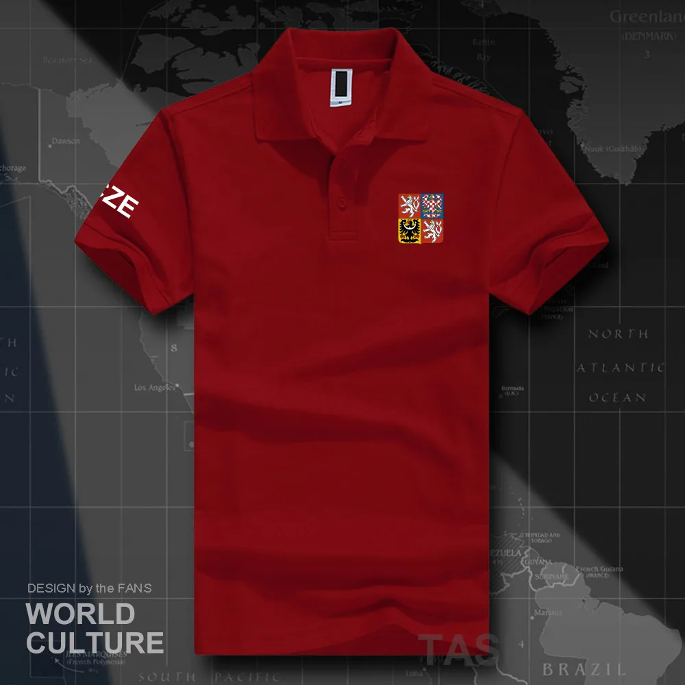 Czech Republic CZE polo shirts men short sleeve white brands printed for country 2018 cotton nation emblem new fashion | Мужская одежда