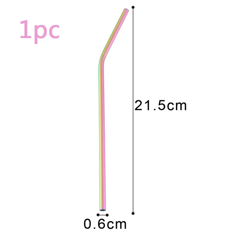 1pc bend straw B Hoomall Королевский синий набор посуды из нержавеющей стали, европейский стиль, столовые приборы, столовые приборы, вечерние столовые приборы, кухонная посуда, Прямая поставка - Цвет: 1pc bend straw B