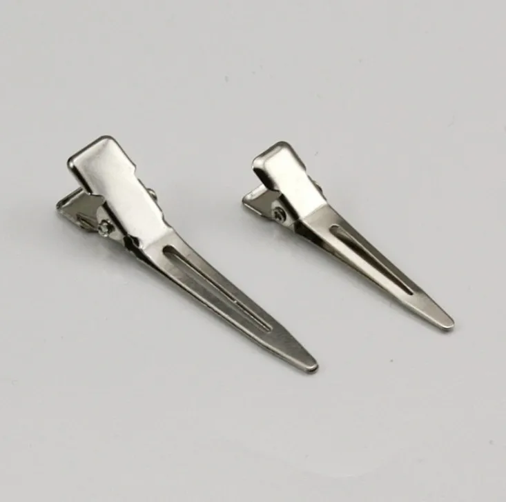 Серебряная Профессиональная стрижка волос шпилька DIY инструмент плоский металлический одинарный зубец Заколки-Аллигаторы для волос заколка для волос Парикмахерские аксессуары