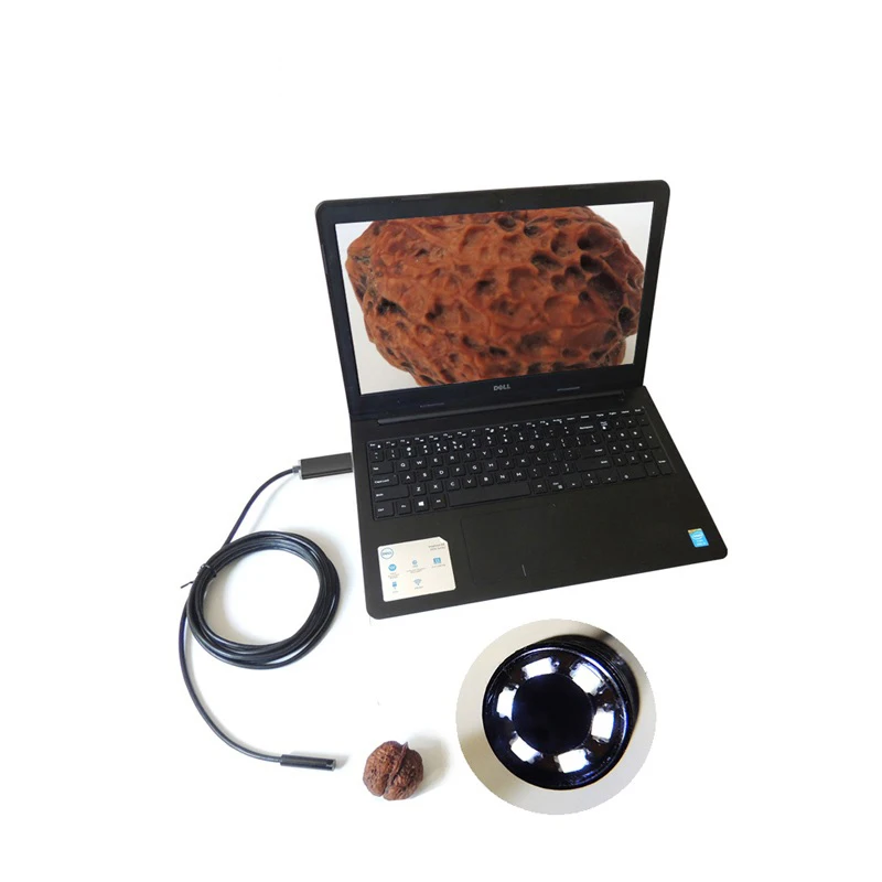 Водонепроницаемый 7 мм объектив 6LED камера наблюдения с м мягкий кабель Windows PC USB