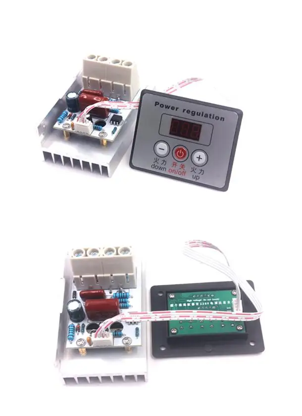 AC 220V 10000W SCR Voltage Regulator Speed Control Dimmer Thermostat LED Display silver | Regulators/Stabilizers