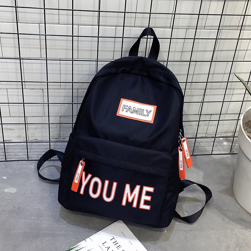 Японский Дамы компьютер рюкзак женщины Bagpack нейлон женский письмо для школы