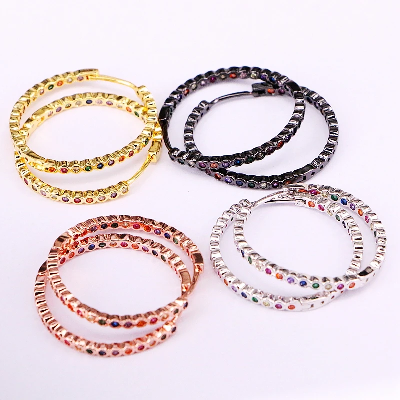 5 пар круглые серьги кольца|Серьги-кольца| |