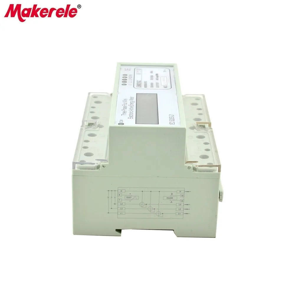Modbus RTU Din Rail MK LEM021GC портативный цифровой ЖК трехфазный измеритель энергии|phase energy