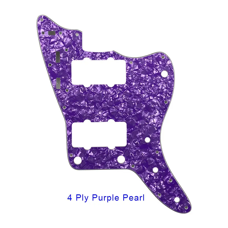 Pleroo аксессуары для гитары pickguards костюм для fender US Jazzmaster гитара 13 отверстий царапина пластина лучшее качество для замены - Цвет: 4 ply purple pearl
