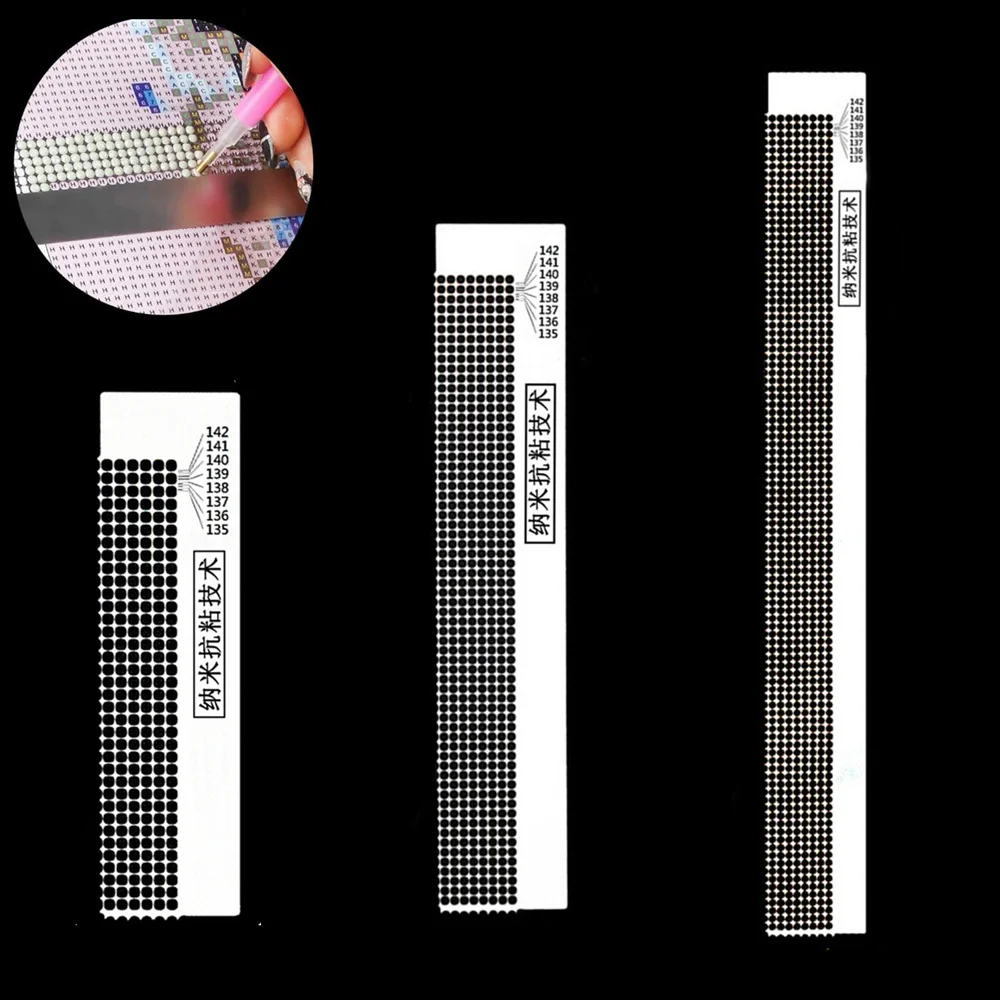 

5D Diamond Embroidery Paste Sticker Dotting Rhinestone Point Anti Stick Drilling Ruler Tools DIY Diamond Painting Accessory Y881