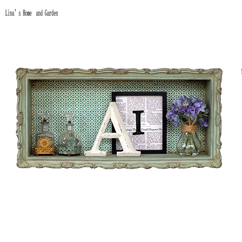 

country Victorial vintage shabby chic wooden wall hanging shadow box