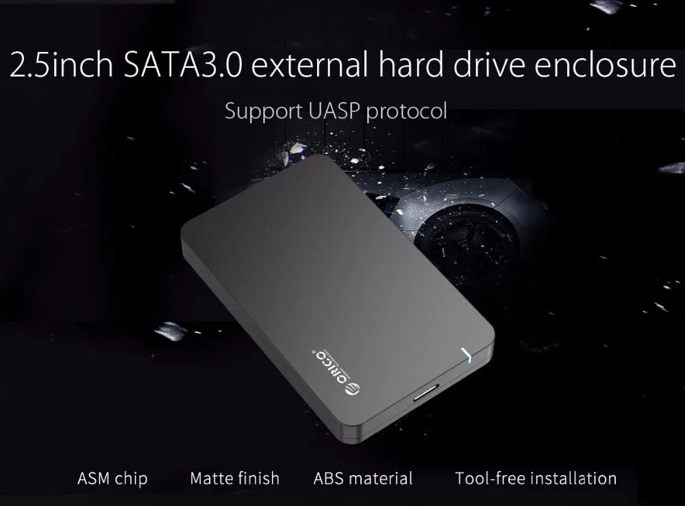 ORICO 2569S3-V1-BK инструмент бесплатно USB 3,0 внешний жесткий диск Корпус USB 3,0 Hdd Чехол для 2," SATA HDD и SSD-черный/серебристый