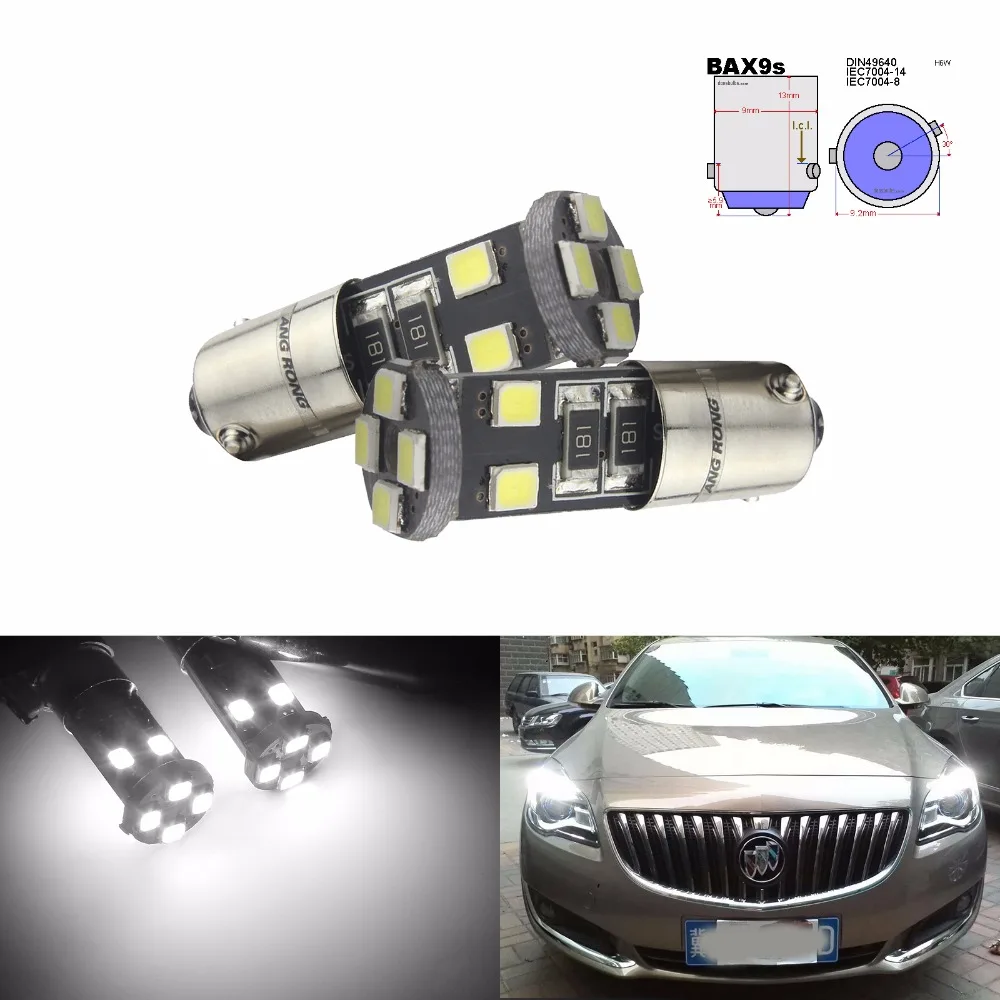 Светодиодная лампа ANGRONG 2x H6W BAX9s 8 SMD 433 434 парковочная боковая белого цвета без