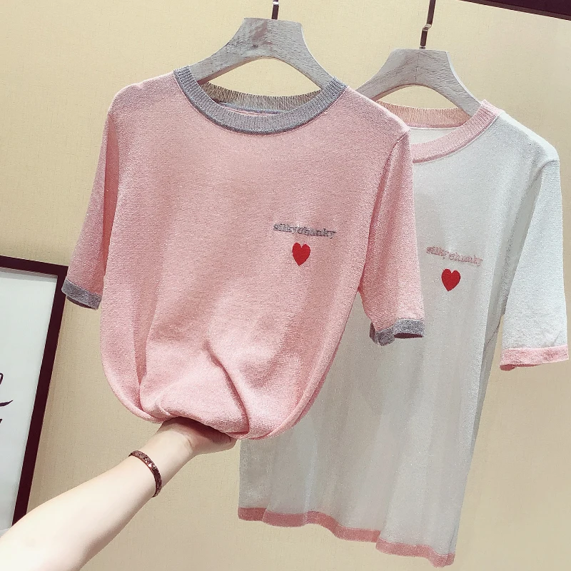 PADEGAO/2018 Новый Harajuku любовь печатных Для женщин футболки Повседневное летние шорты
