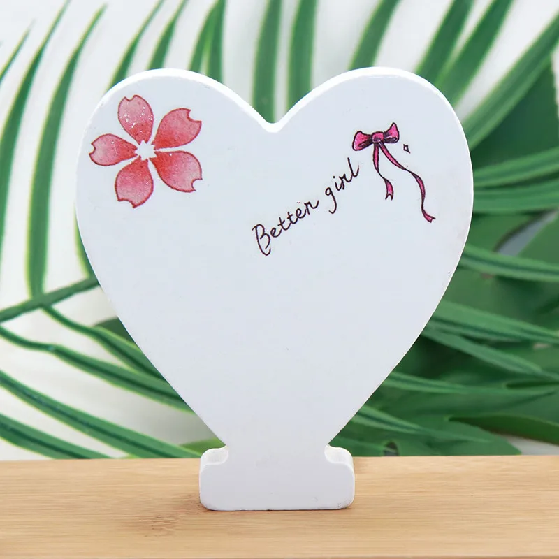 Heart 1 шт., 10X10 см, деревянные буквы, декоративные алфавиты, ручная работа, слова, буквы, имя, дизайн, искусство, ремесла, стоячий бант, форма, свадьба, дом, сделай сам - Цвет: Heart