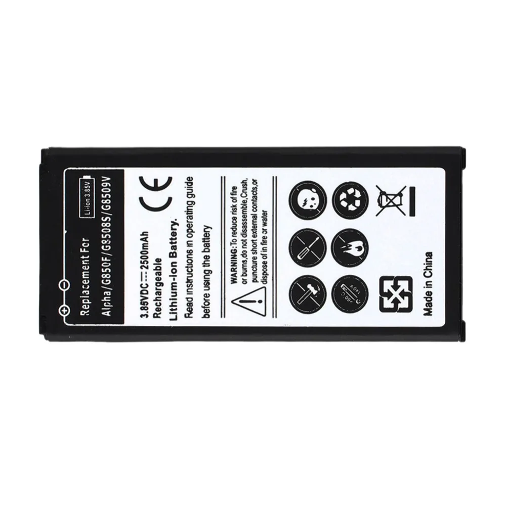 Высокое качество 2500 мАч Сменный аккумулятор для Samsung Galaxy Alpha G850F G8509V G8508S Batteria|battery