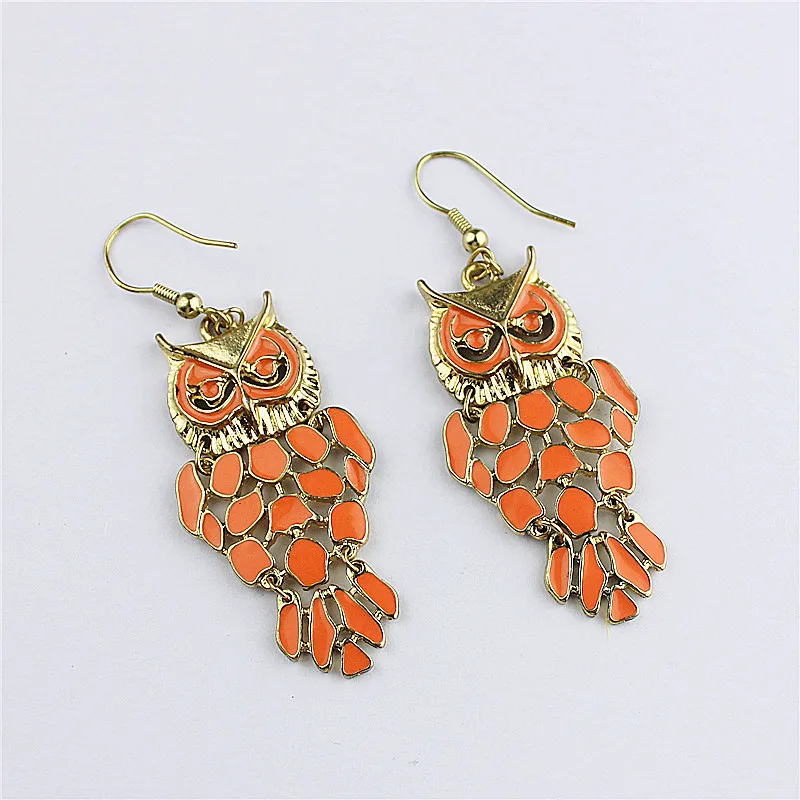 Модные женские украшения красивые серьги с подвеской в виде совы для девочек на