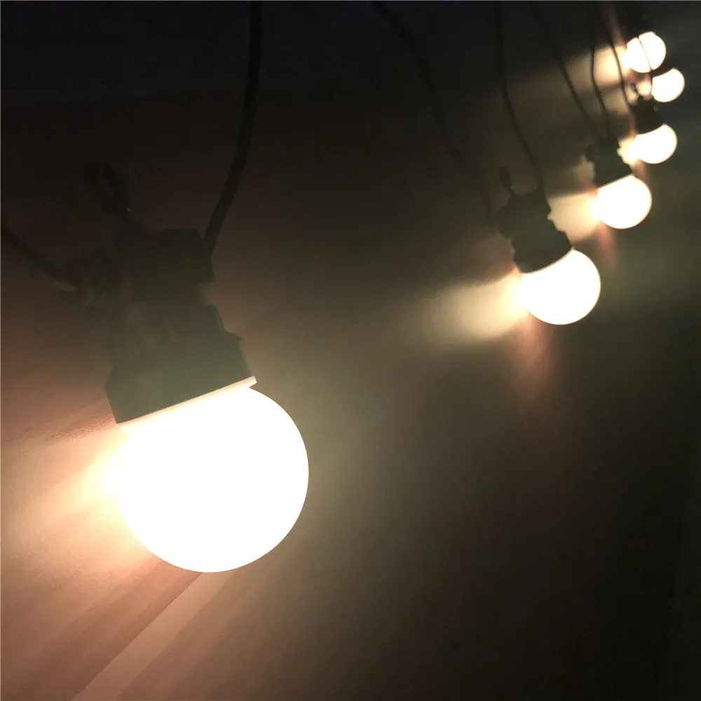 DACHAN IP65 RGB Гирлянда Глобус шар G50 молочная лампа струны подключаемые наружные струнные огни для кафе Свадебная вечеринка гирлянды огни