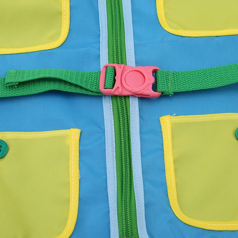 Montessori Learn to Dress Multi-Task Dressing Vest Zip Snap Button Buckle Magic Sticker Kids Busy Quiet Educational Travel Toys | Игрушки и