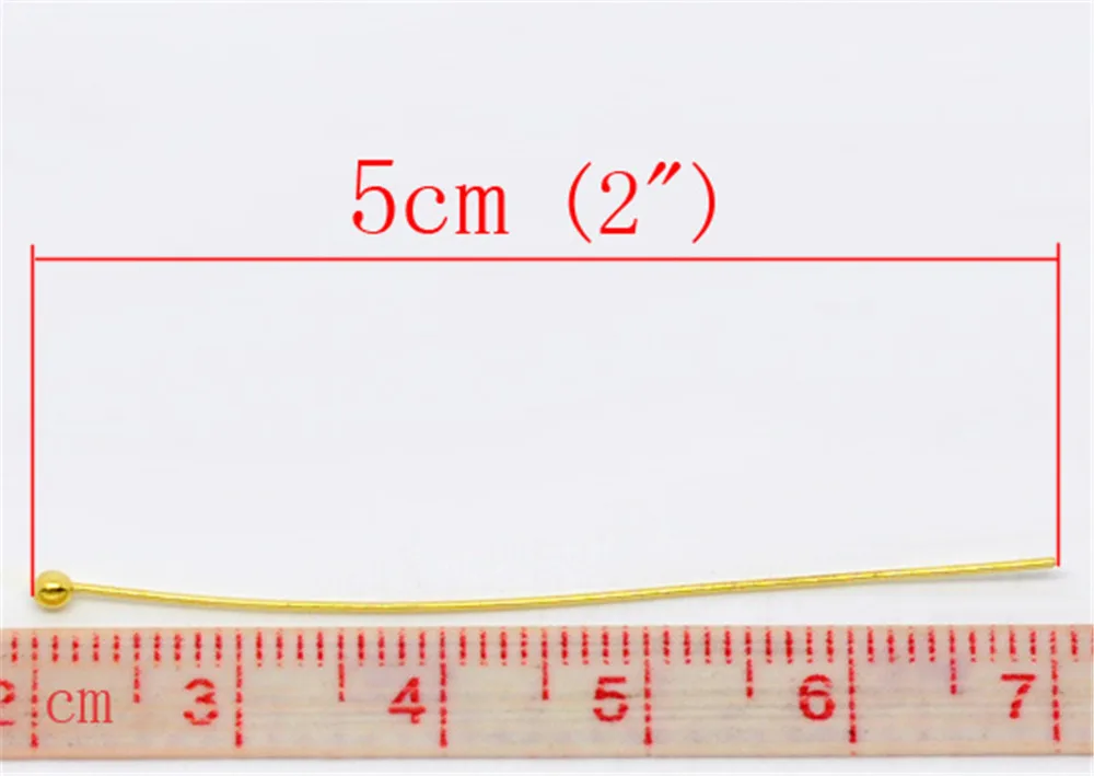 DoreenBeads 300 шт Золотой цветной шарик шпильки 0 5x50 мм (24 калибра) (B03491) yiwu|ball head pins|head