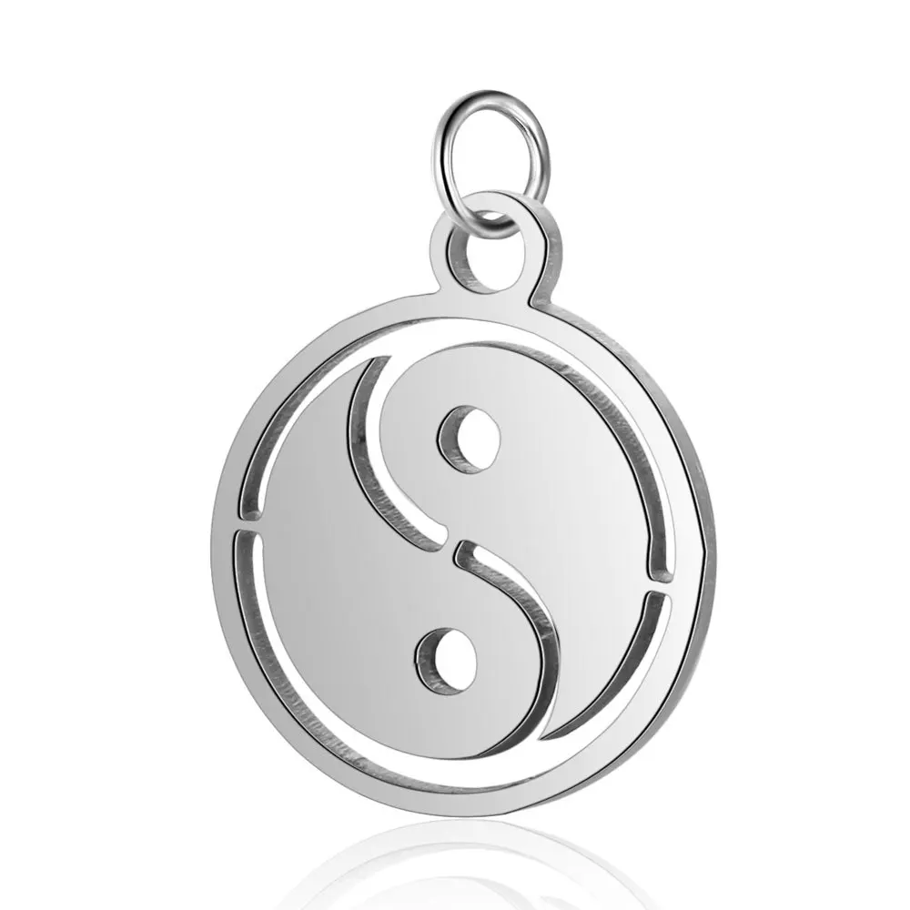 5 шт./лот Taoism Taichi подвески из нержавеющей стали соединители для ожерелья DIY