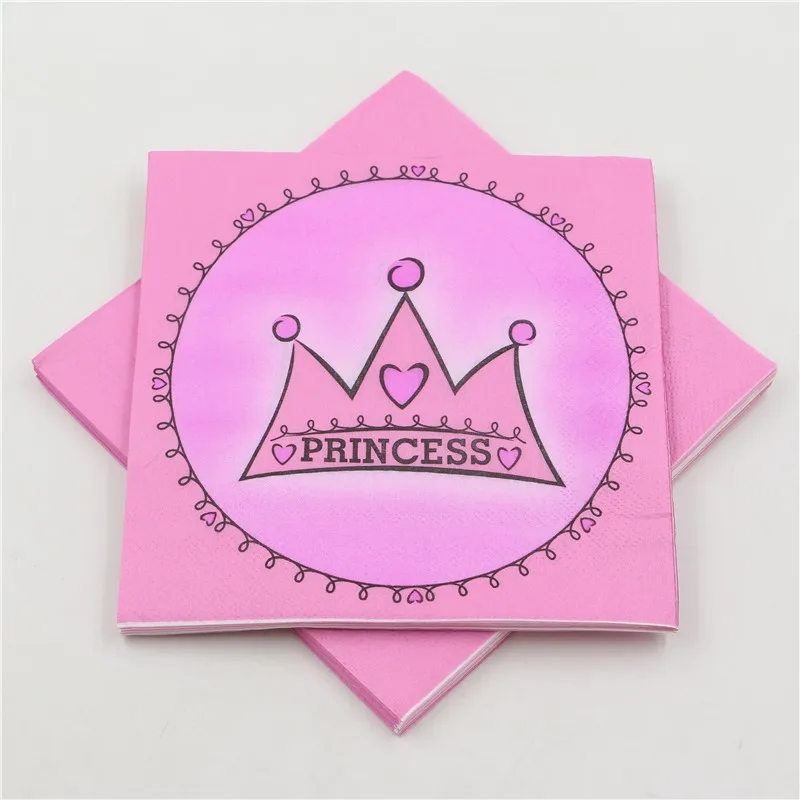 38pcs \ много счастливых День рождения Розовый Корона Дети сувениры Чашки Бумага
