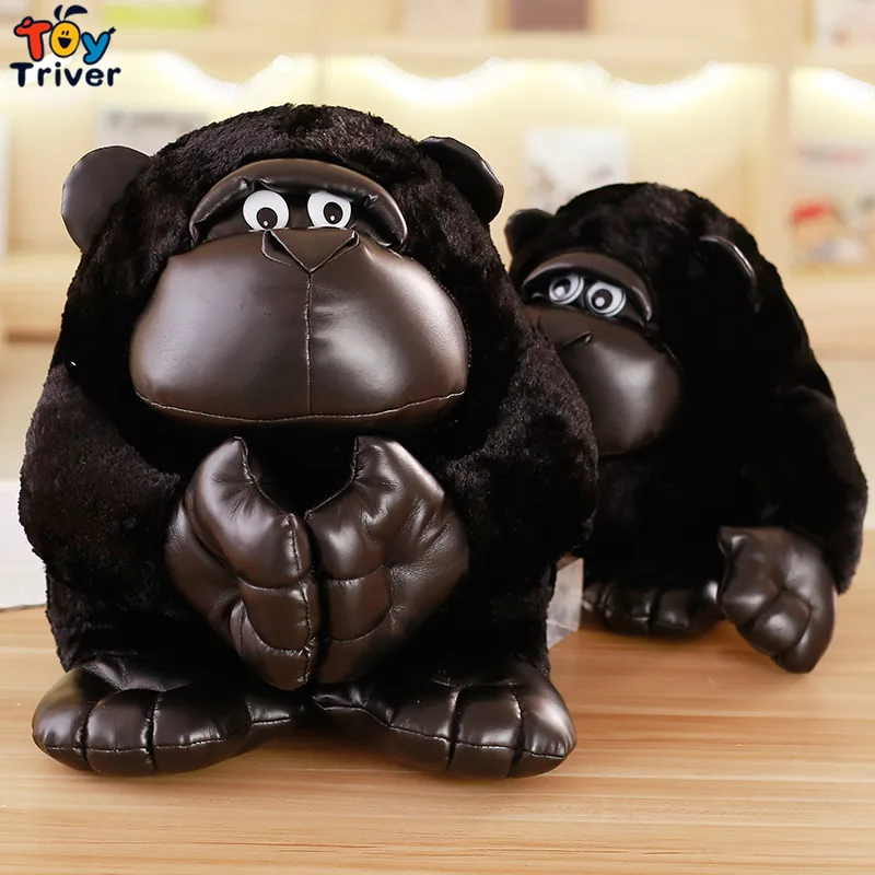 Kawaii Reallife Black Gorillas Chimpanzees Orangutan Monkey Plush Toys Stuffed Animal Doll Girls Kids Children Gift Room Decor | Игрушки и