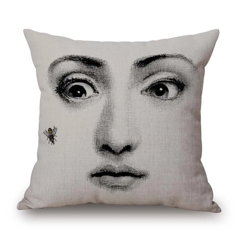 Ретро Fornasetti art master односторонняя печать домашний Декор диванная декоративная подушка для сиденья автомобиля чехол для подушки Capa Almofada