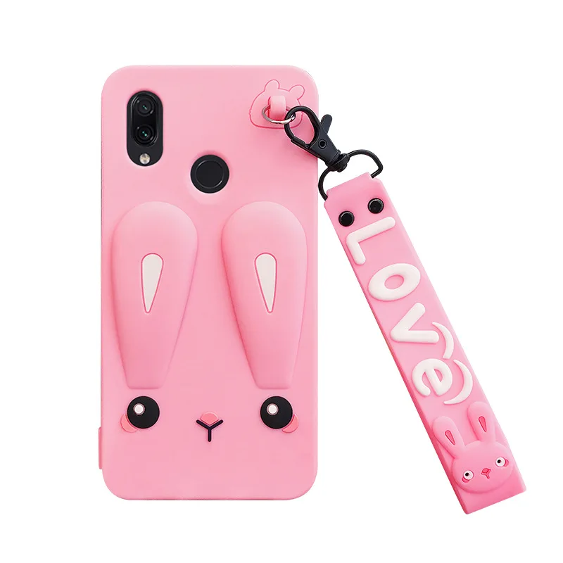Чехол для Xiaomi Redmi Note 7 mi 9 mi 9SE mi 8 очаровательный телефон безопасный силиконовый массажер чехол для телефона с милым коротким шнурком