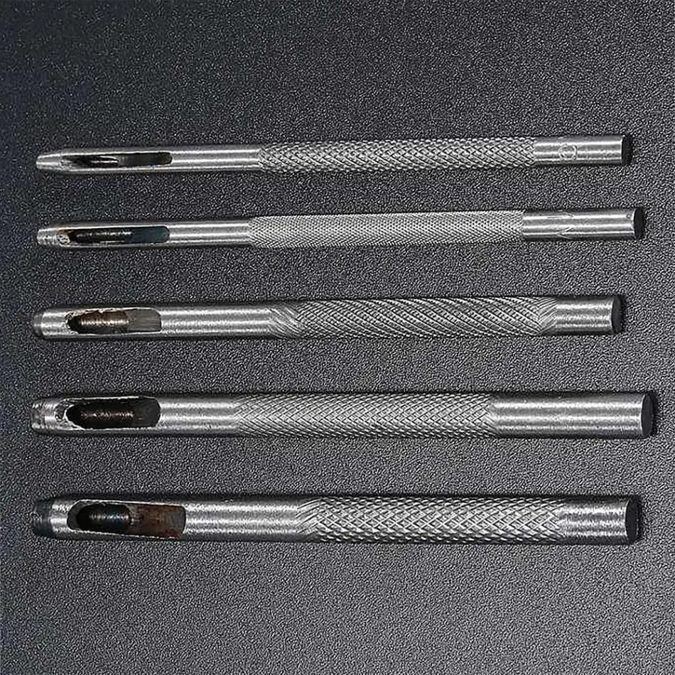Пробивка 5 шт./компл. стальной дырокол для кожи набор рукоделия дыроколов ремня