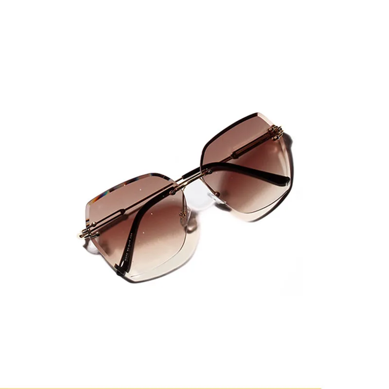 Женские солнцезащитные очки без оправы европейские и американские ретро новинка
