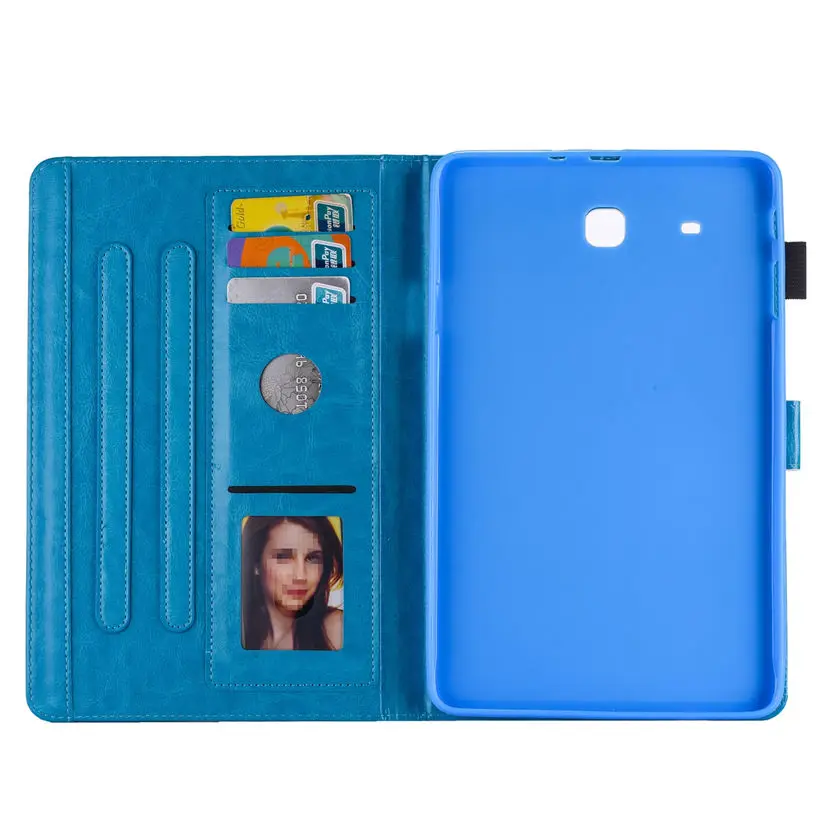 

Case For Samsung Galaxy Tab E 8.0 T375 T377 SM-T377 Case Cover Funda Tablet Luxury Print Silicone PU Leather Stand Skin Shell