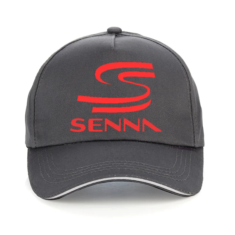 Gray Летняя модная кепка Hero F1 Ayrton Senna для мужчин и женщин, хлопок, бейсболки для папы, гоночного автомобиля, регулируемая бейсболка, кепка bone Senna - Color: Gray