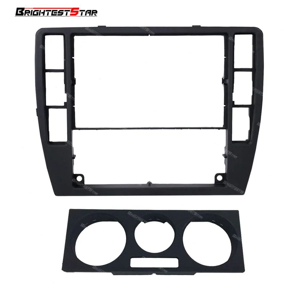 3B0858069 1J0819157 Black Dashboard Center Console Bezel Panel Radio Face Trim Frame Surround For VW Passat B5 1997-2005 - Название цвета: 2Pcs