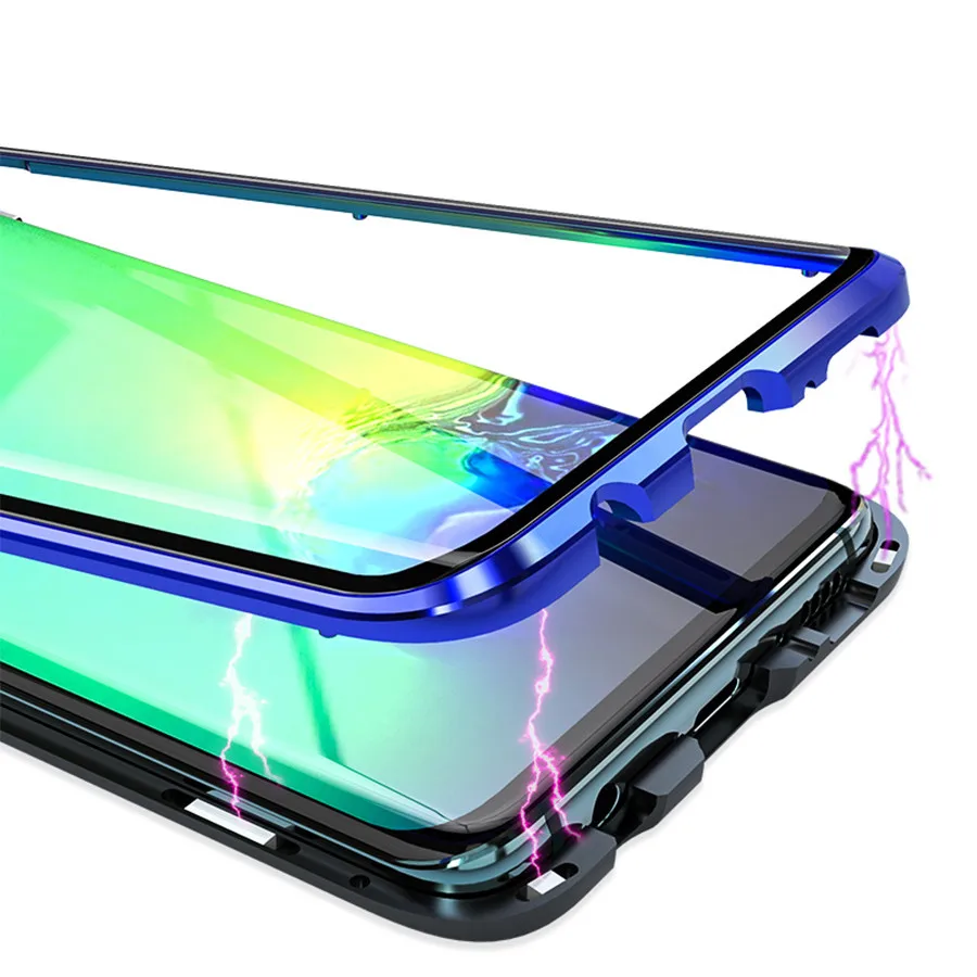 Магнитный металлический чехол для Samsung S10 5G S9 S8 Plus Note 9 8 A7 A9 2018 A50 A60 A70 A30 A80 2019