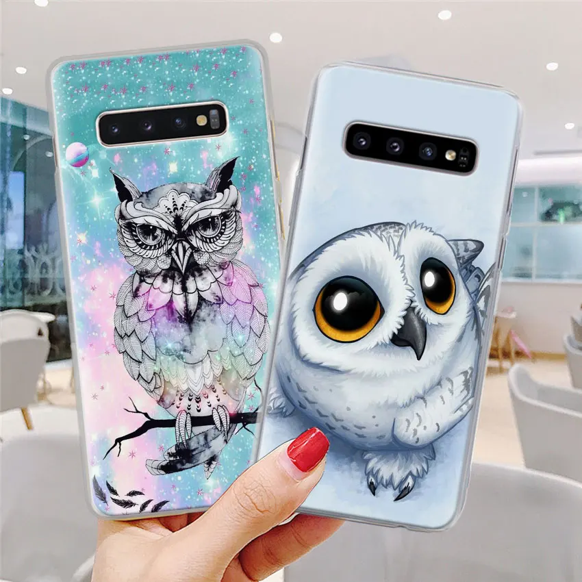 Чехол для телефона с изображением совы Samsung Galaxy S10e S10 S20 + Ultra S7 S8 S9 Plus Note 8 9 10 5G