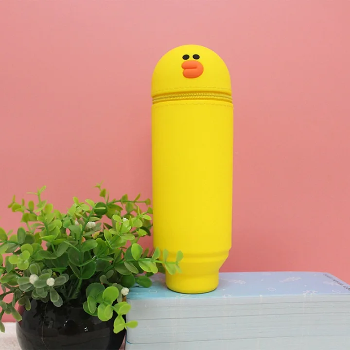 Креативный милый силиконовый пенал для карандашей kawaii канцелярские принадлежности мультяшный детский пенал коричневый Медведь Кролик коала фигурки - Цвет: 16