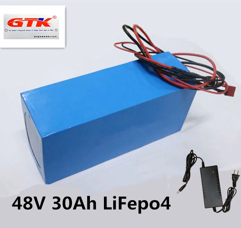 Перезаряжаемый литий ионный Аккумулятор LiFePO4 48 в 30 Ач для мотоциклов