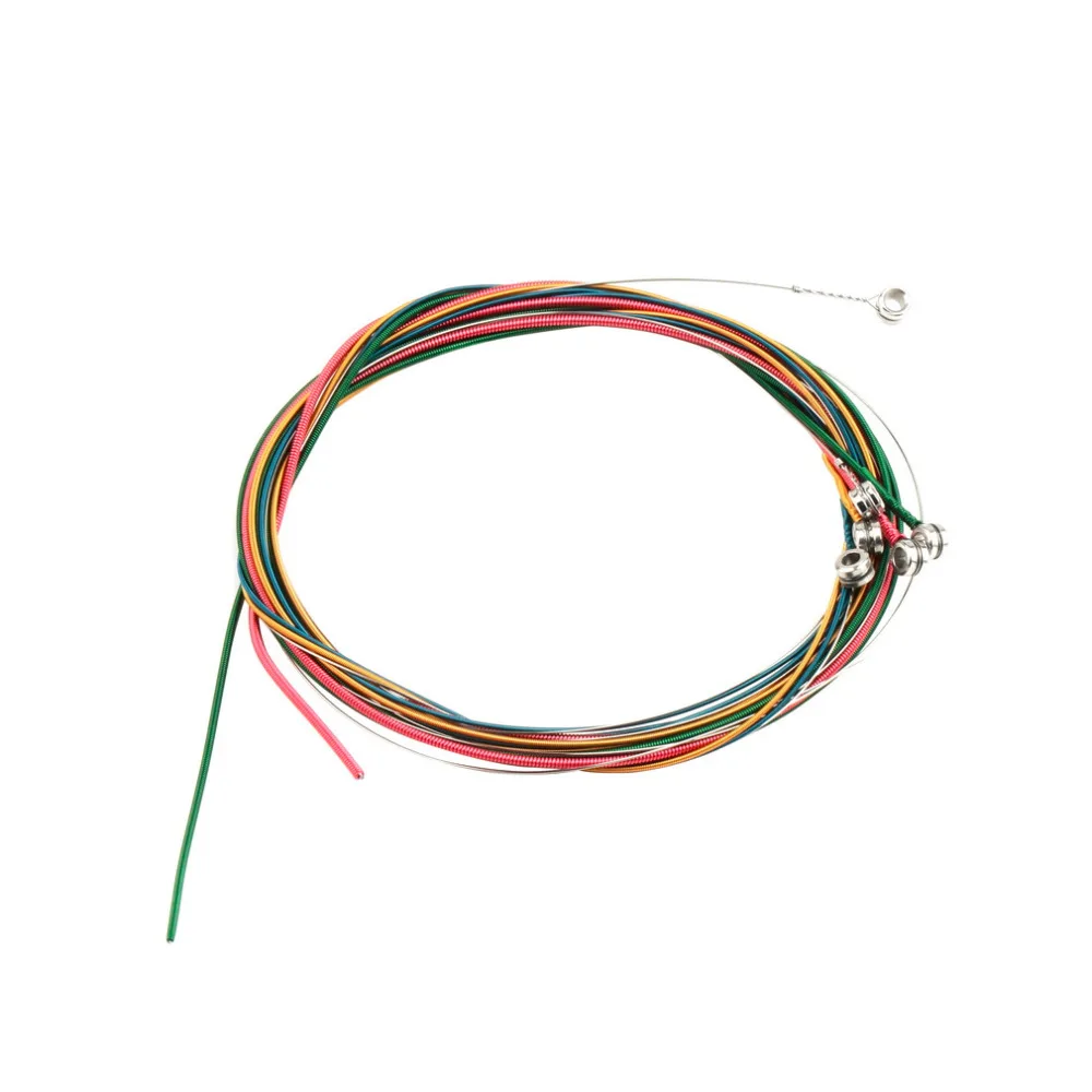 

6pcs Multicolor 1-6 E B G D A E Rainbow Classic Guitar Strings Set for Acoustic Electric Guitar Steel New Arrival Dropshipping