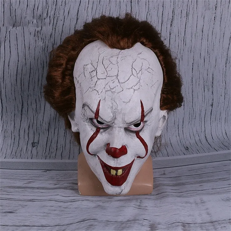 2019 Stephen King's It маска пеннивайза Латекс Хэллоуин пугающая Маска Клоун для косплея
