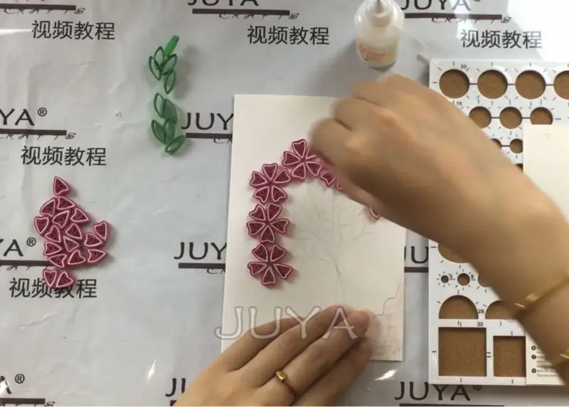 JUYA открытка гвоздики рукоделие