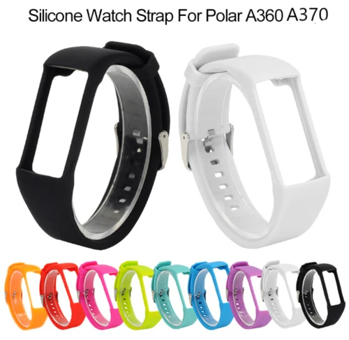 Replacement Plastic Dive Breathable Soft Silicone WristBand Watch Band Strap for Polar A360 A370