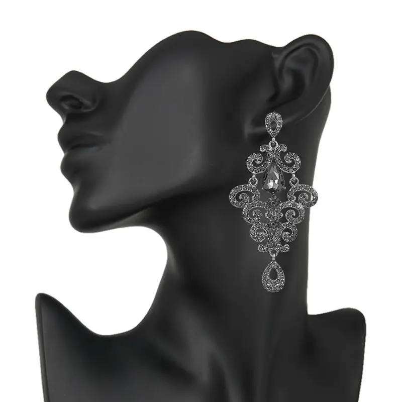 VEYO Full Of Rhinestone Crystal Earrings For Woman Drop Luxury Vintage brincos Pendientes High Quality | Украшения и аксессуары