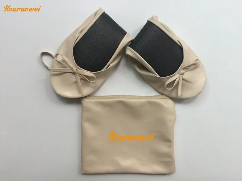 Hot logo printing foldable rollable ballerina shoes Individual unique design | Обувь