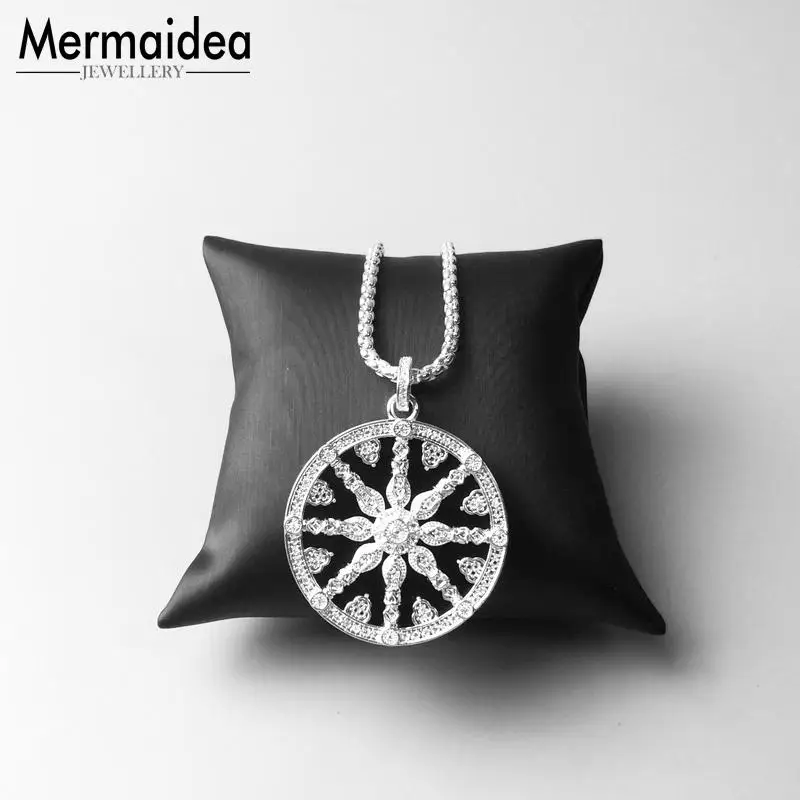 Подвески с черными кристаллами в виде колес Модная бижутерия модный подарок