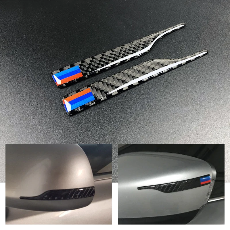 2 шт. Углеволокно триколор внешнее зеркало заднего вида анти потертая полоса