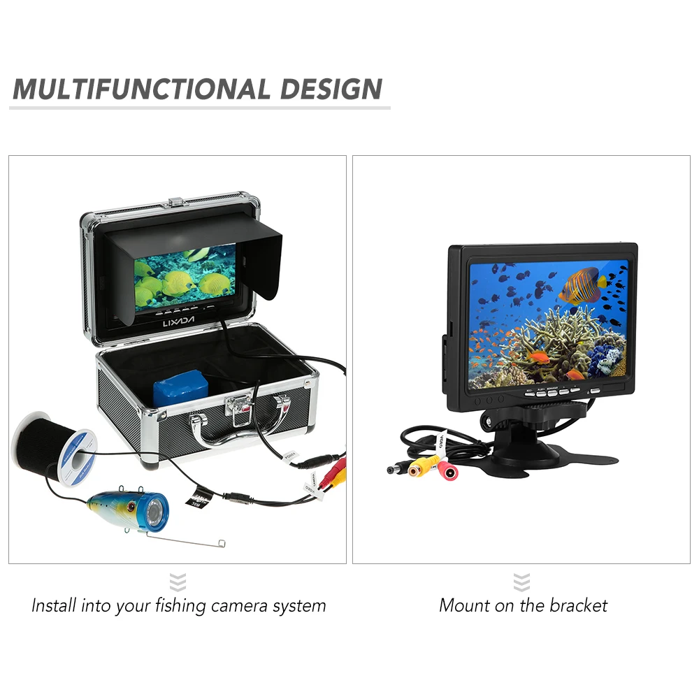Рыболокаторы 7 дюймов ЖК-дисплей Цвет Экран видео для контроля уровня сахара в