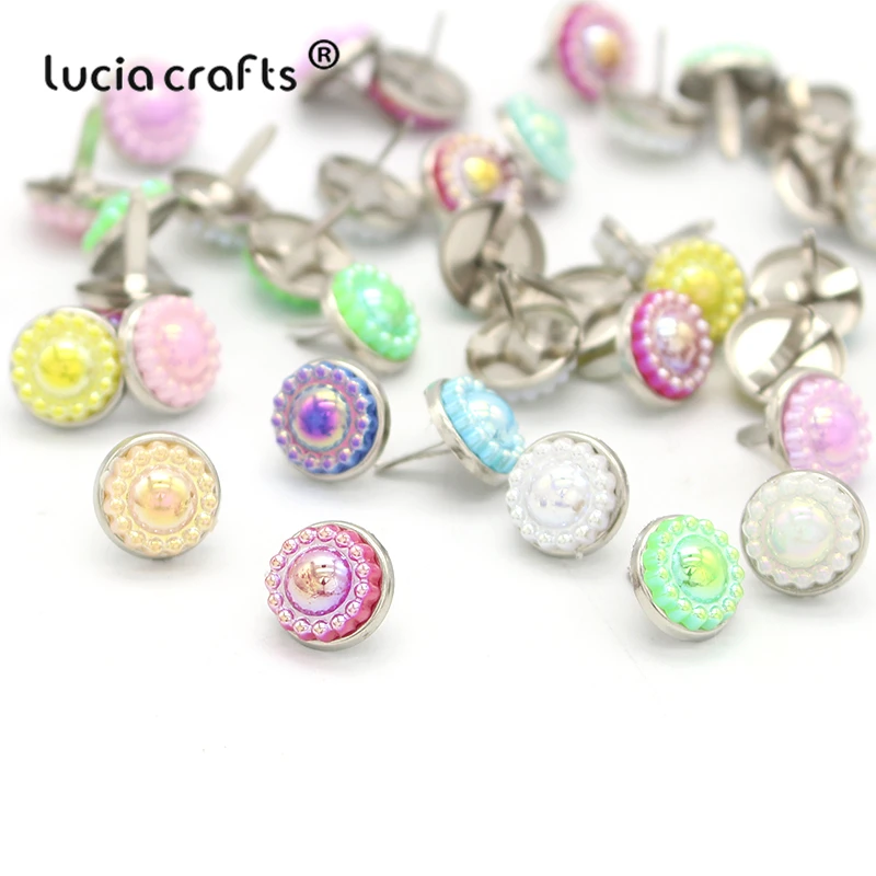 Lucia crafts 24 шт многоцветные декоративные украшения для скрапбукинга, металлические украшения для рукоделия G0944