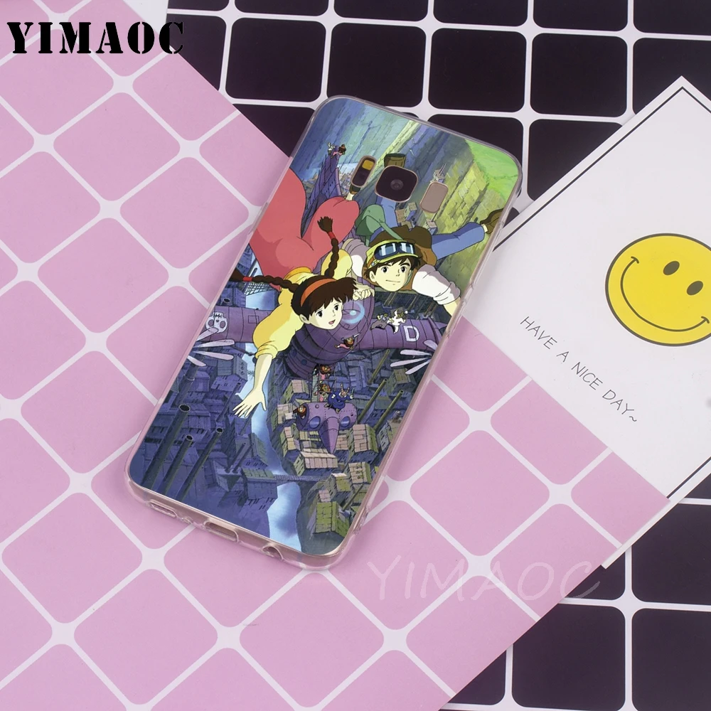 YIMAOC Laputa Castle in the Sky Soft Case for Galaxy j3 j5 j6 j7 A5 2016 2017 A6 A9 2018 Note 8 9 S7 edge S8 S9 S10 Plus S10e |